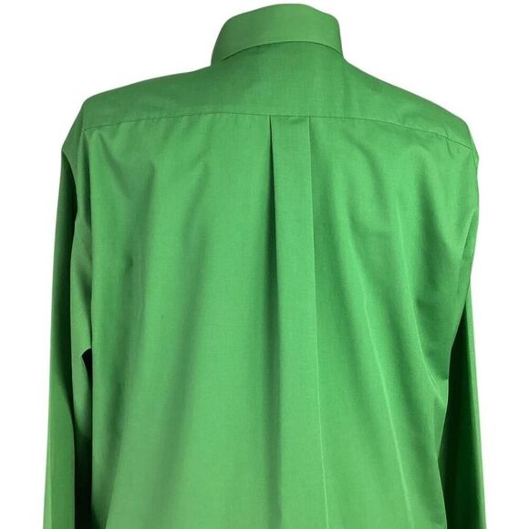 Stafford Super Shirt Men 17 35 37 X Tall Green Performance Long Sleeve Blend - Picture 5 of 6